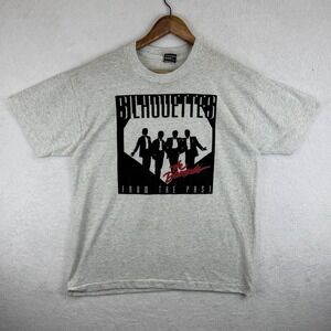 Vintage The Diamonds Silhouettes Shirt Mens Large Gray Band Autograph 80s